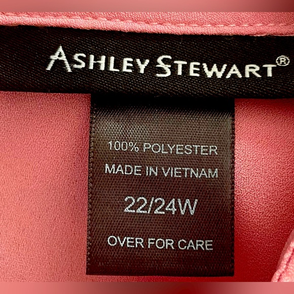 Ashley Stewart Pink 3/4 Sleeve Cut Out Blouse - Picture 3 of 3